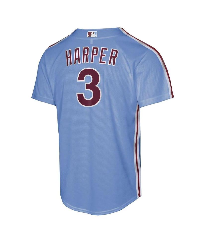 Nike Big Boys and Girls Bryce Harper Light Blue Philadelphia Phillies Alternate Replica Jersey