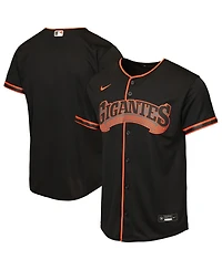 Nike Big Boys and Girls Black San Francisco Giants Alternate Replica Jersey