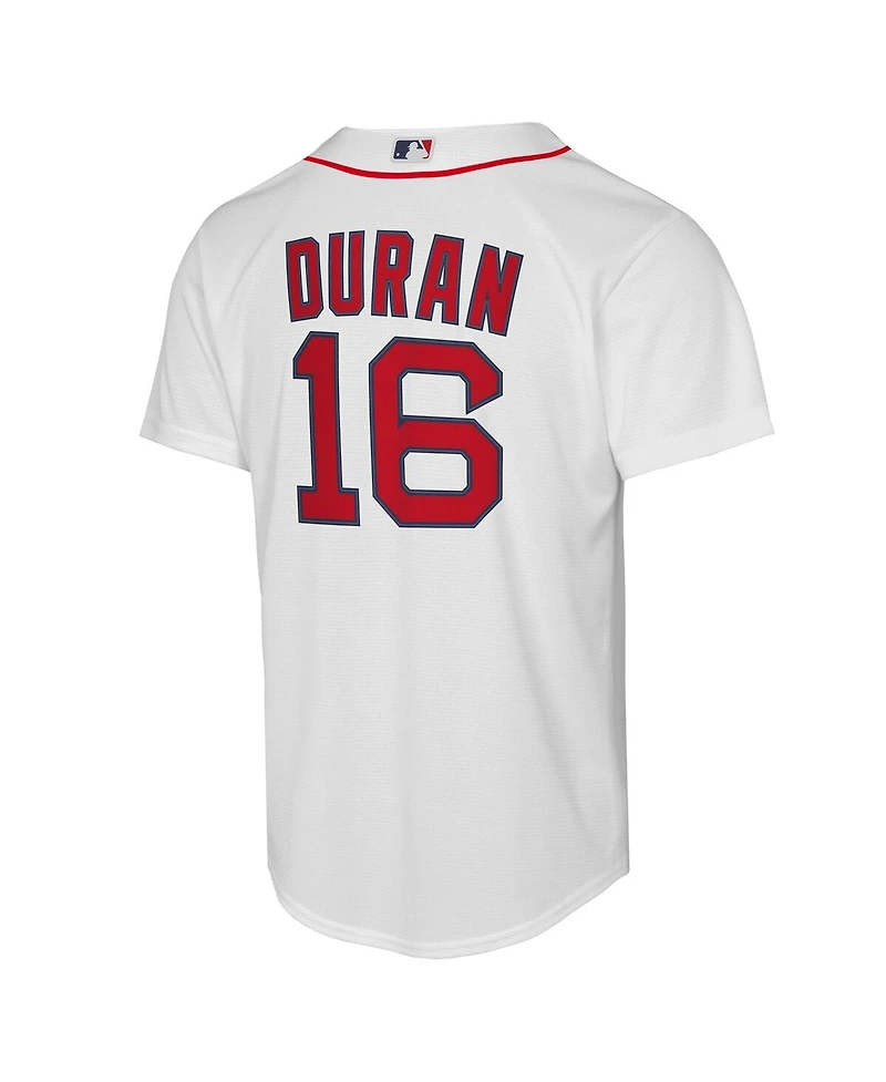 Nike Big Boys and Girls Jarren Duran White Boston Red Sox Home Replica Player Jersey