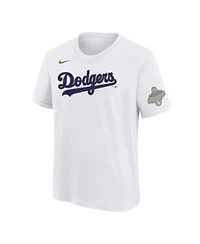 Nike Big Boys and Girls Freddie Freeman White Los Angeles Dodgers 2026 Gold Collection Name Number T-Shirt