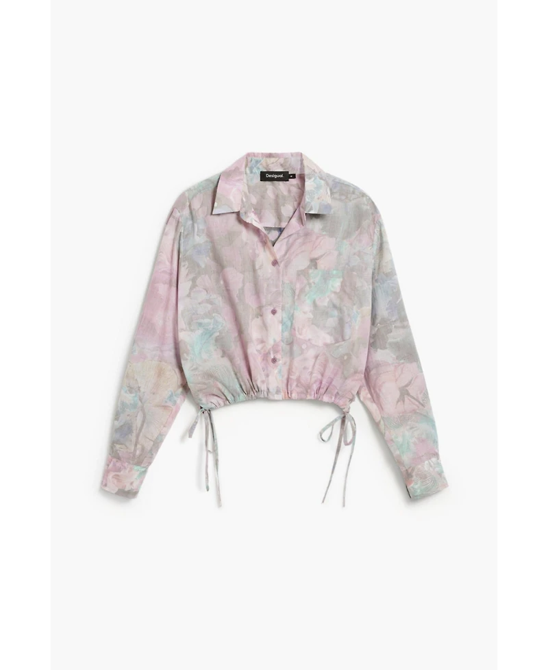 Desigual Women's Shirt With Ties Designed By Mr. Christian Lacroix