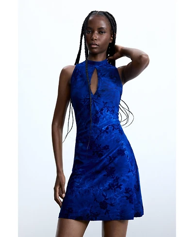 Desigual Women's Flocked dress