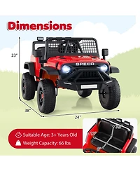 Slickblue 24V Electric Ride On Car for Kids with Parent Remote, Music and Lights