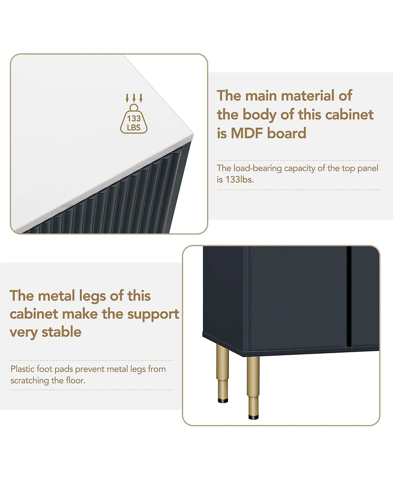 Rainsken Modern Buffet Sideboard Cabinet