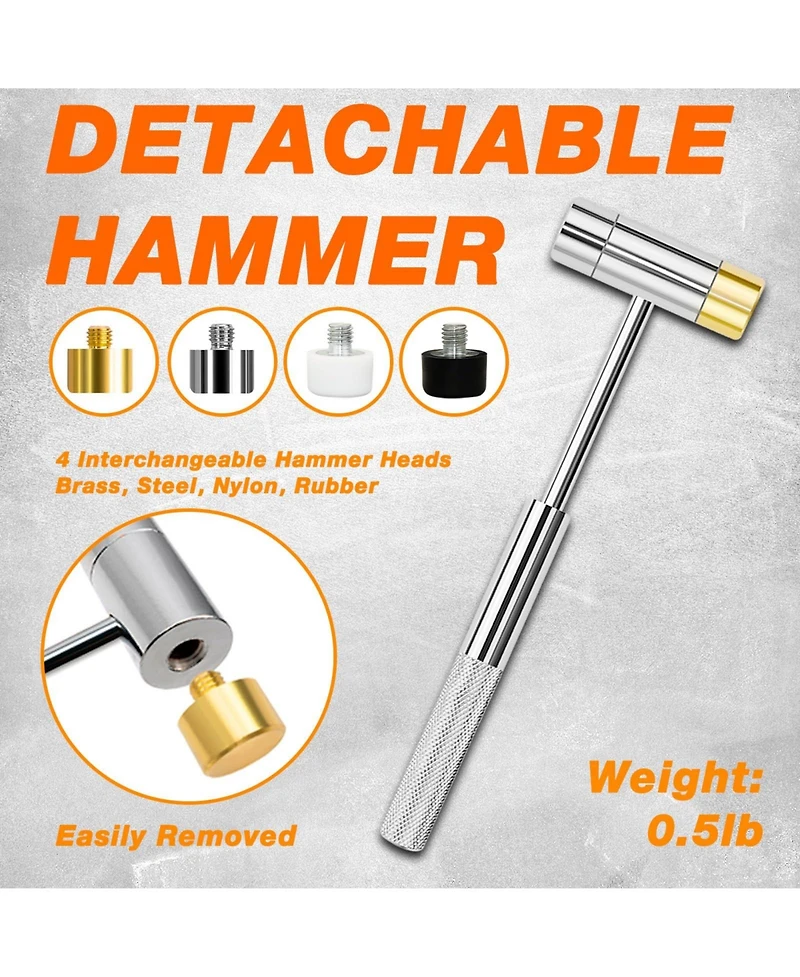 Gnuadz Punch Set Roll Pin Tools Steel Hammer Machinery Maintenance Organizer Storage Container