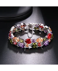 Gnuadz 8 Cz Gemstone Link Bracelet for Women Gift