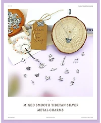 Gnuadz Wholesale Tibetan Metal Charms Pendants Diy Jewelry Making 100pcs