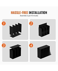 Sugift Wood Literature Organizer 24 Compartments Removable Shelves for Office Use