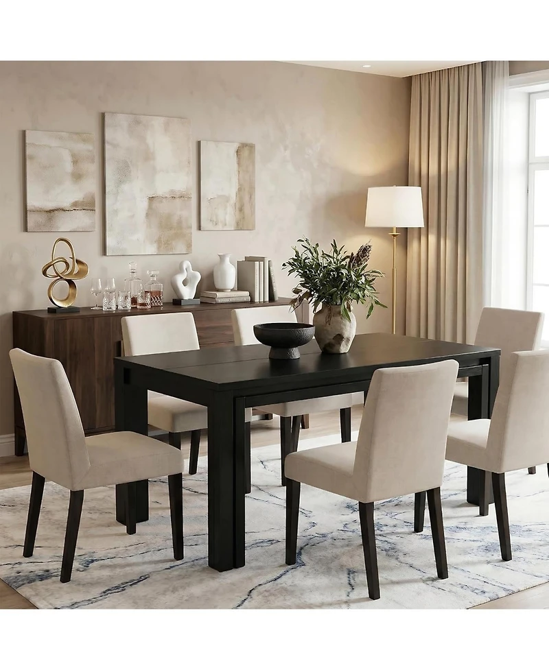 Tribesigns Rectangular Dining Table for 6 People, Farmhouse Kitchen Table, Wooden Dining Table