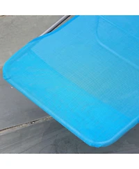 Outsunny Outdoor Folding Chaise Lounge Sun Recliner Beach Patio Lightweight Chair with Sturdy Durable Frame, Blue