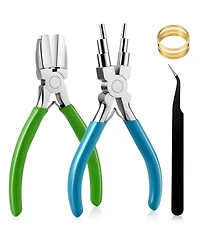 Gnuadz 2pcs Pliers Set Nylon Jaw Bail Plier Beading Looping Wire Diy Crafts