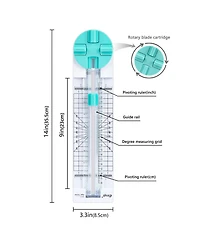 Gnuadz Paper Trimmer Craft Cutter 4 Style Multi-function Scrapbooking Tool Dial Straight Wave Dotted Perforated Creasing Photos Postcards Card
