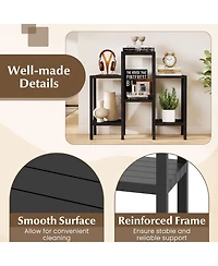 Sugift 6-Tier Plastic Modular Storage Shelves for Living Room and Kitchen