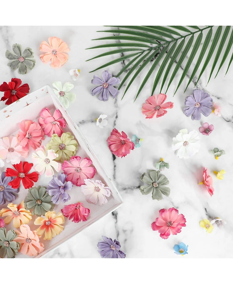 Gnuadz Mini Faux Peony Flower Heads Artificial Floral Craft Decor