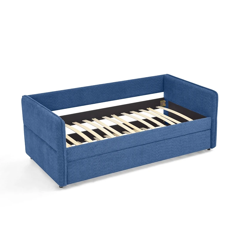 Streamdale Furniture Boucle Daybed w/ Twin Trundle Sofa Bed