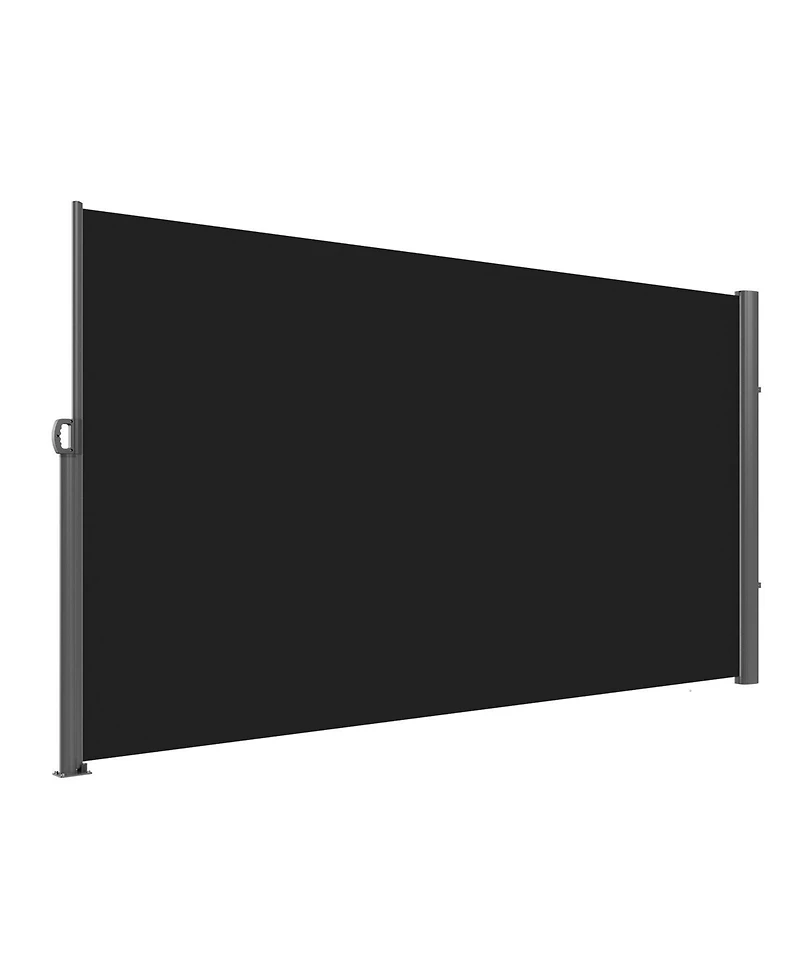 Sugift Retractable Side Awning 71in x 118in Outdoor Privacy Screen