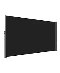 Sugift Retractable Side Awning 71in x 118in Outdoor Privacy Screen