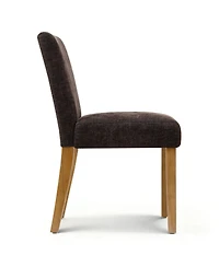 Maison Boucle Linen Upholstered Solid Wood Dining Chair, Set of 2