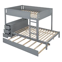 Streamdale Furniture Full-Over-Full Bunk Bed with Twin size Trundle