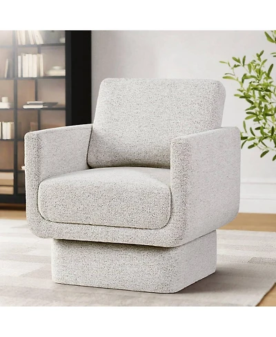 Maison Boucle Modern Swivel Accent Chair, Upholstered Lounge Chair, 1 Piece
