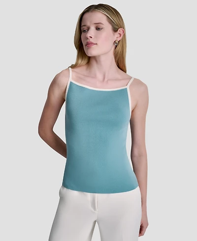Dkny Women's Spaghetti Straps Square Neck Top