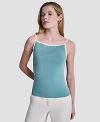 Dkny Women's Spaghetti Straps Square Neck Top