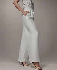 Donna Karan New York Women's Pleated Wide Leg Pants