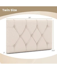 Gouun Tufted Upholstered Twin Headboard with Adjustable Height