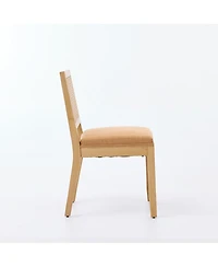 Rainsken Farmhouse Rattan Dining Chairs Set of 2