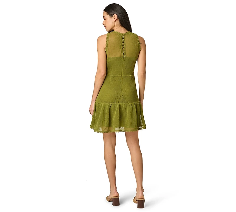 Adrianna Women's Sleeveless Halter Neck Cotton Mini Dress