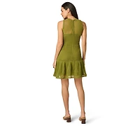 Adrianna Women's Sleeveless Halter Neck Cotton Mini Dress