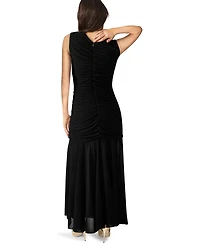 Steve Madden Women's Ruched Crewneck Maxi Dress
