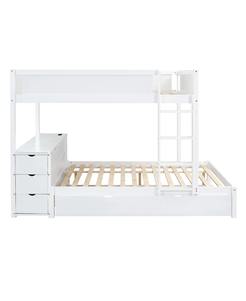 Streamdale Furniture Full-Over-Full Bunk Bed with Twin size Trundle