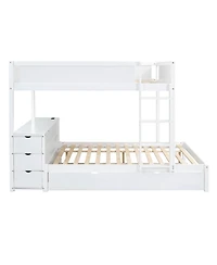 Streamdale Furniture Full-Over-Full Bunk Bed with Twin size Trundle