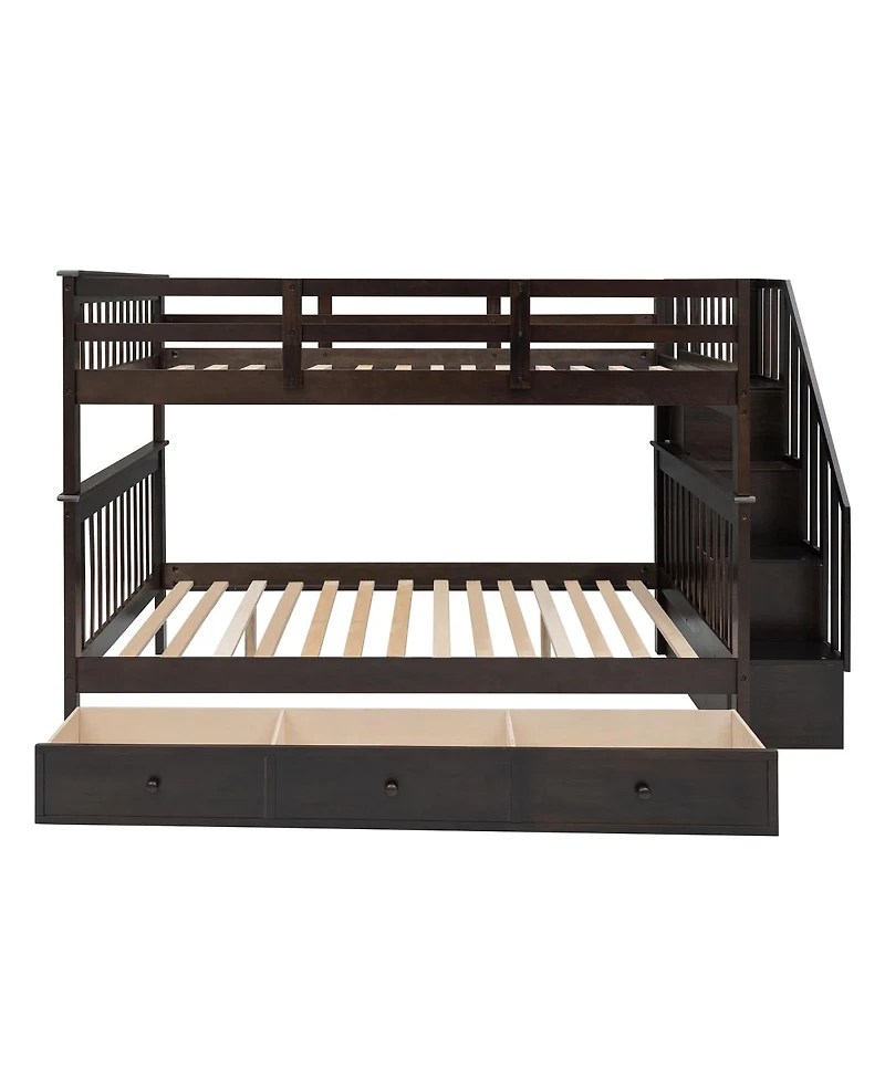 Streamdale Furniture Full Bunk Bed Drawer and Storage