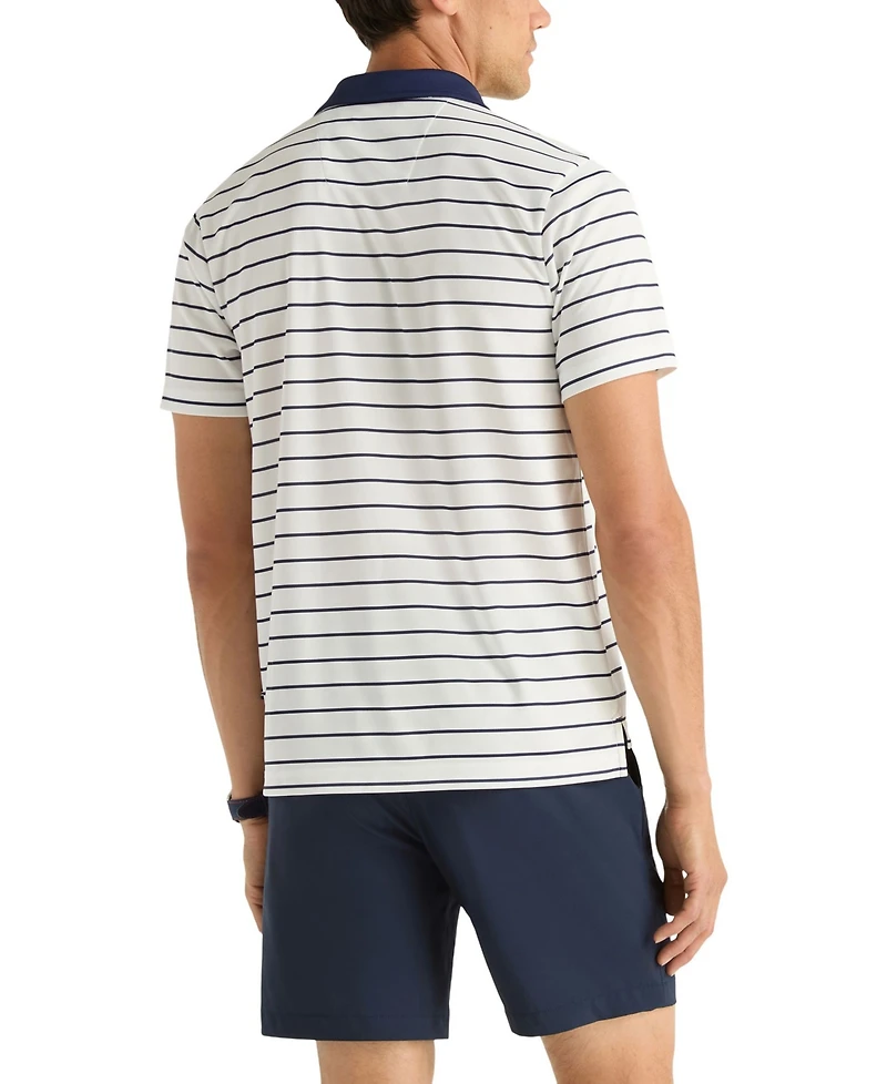 Nautica Men's Striped Moisture-Wicking Classic-Fit Polo Shirt