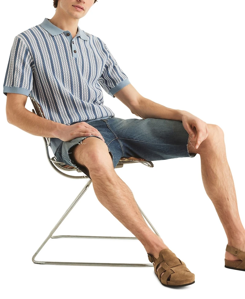 Nautica Men's Short-Sleeve Striped Polo Sweater