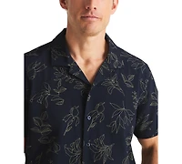 Nautica Men's Short-Sleeve Embroidery Camp Collar Shirt