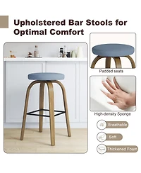 Streamdale Furniture Fabric Swivel Bar Stools Set of 2