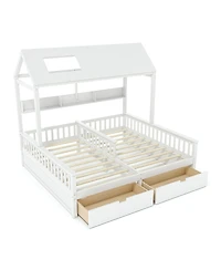 Streamdale Furniture Twin Platform Bed with Storage Shelves and Drawers