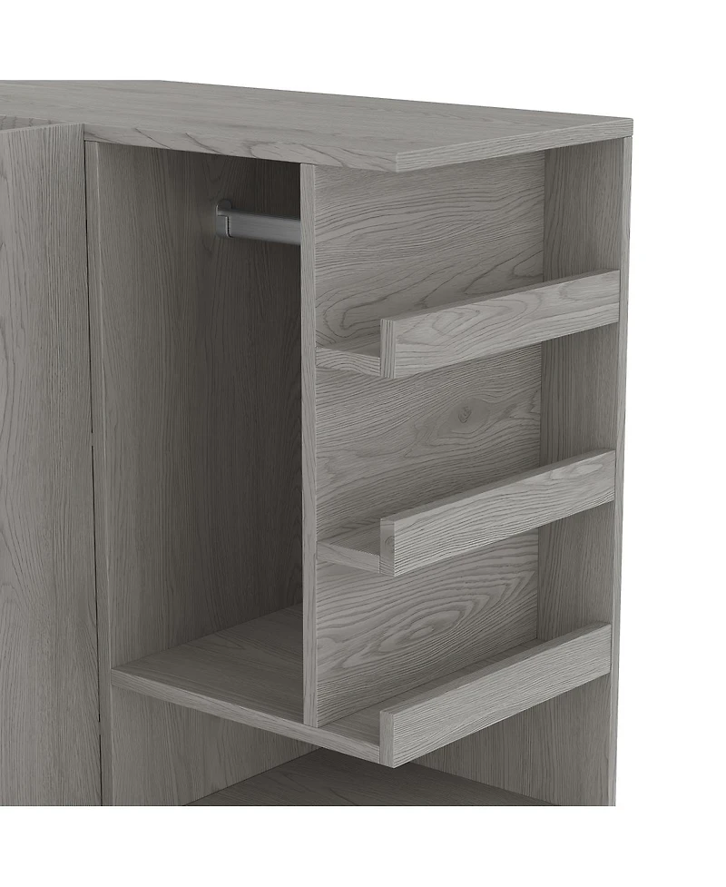 Streamdale Furniture 2-Door Wardrobe w/Hanging Rod, Desk and Drawers