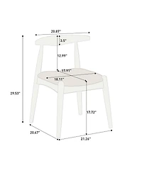 Streamdale Furniture 2 Rubberwood Dining Chairs, Ergonomic, Faux Leather