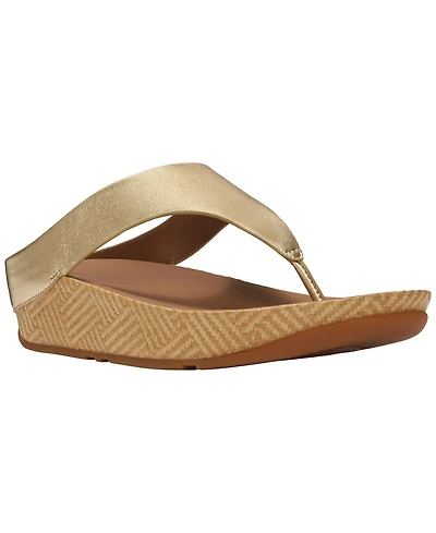 FitFlop Women's Lulu Lux Graphic-Weave Wedge Heel Sandals