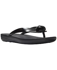 FitFlop Women's Iqushion Glossy-Button Slip-On Sandals