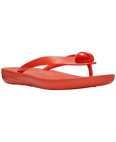 FitFlop Women's Iqushion Glossy-Button Slip-On Sandals