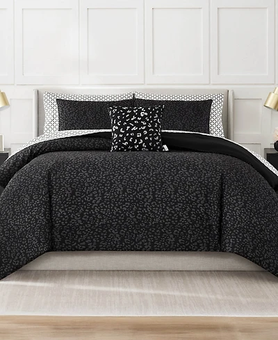Nine West Leopard Bed in a Bag 8-Pc. Comforter Set, Queen