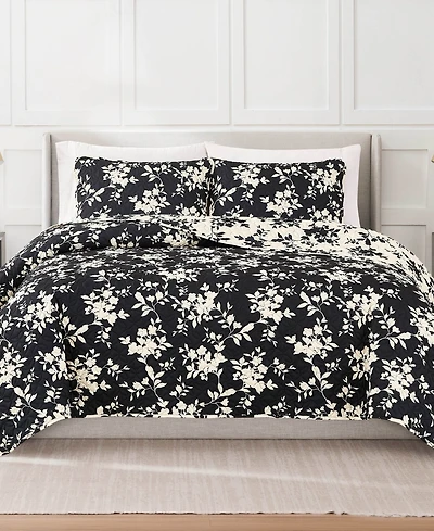 Nine West Silhouette Floral 3-Pc. Quilt Set, King