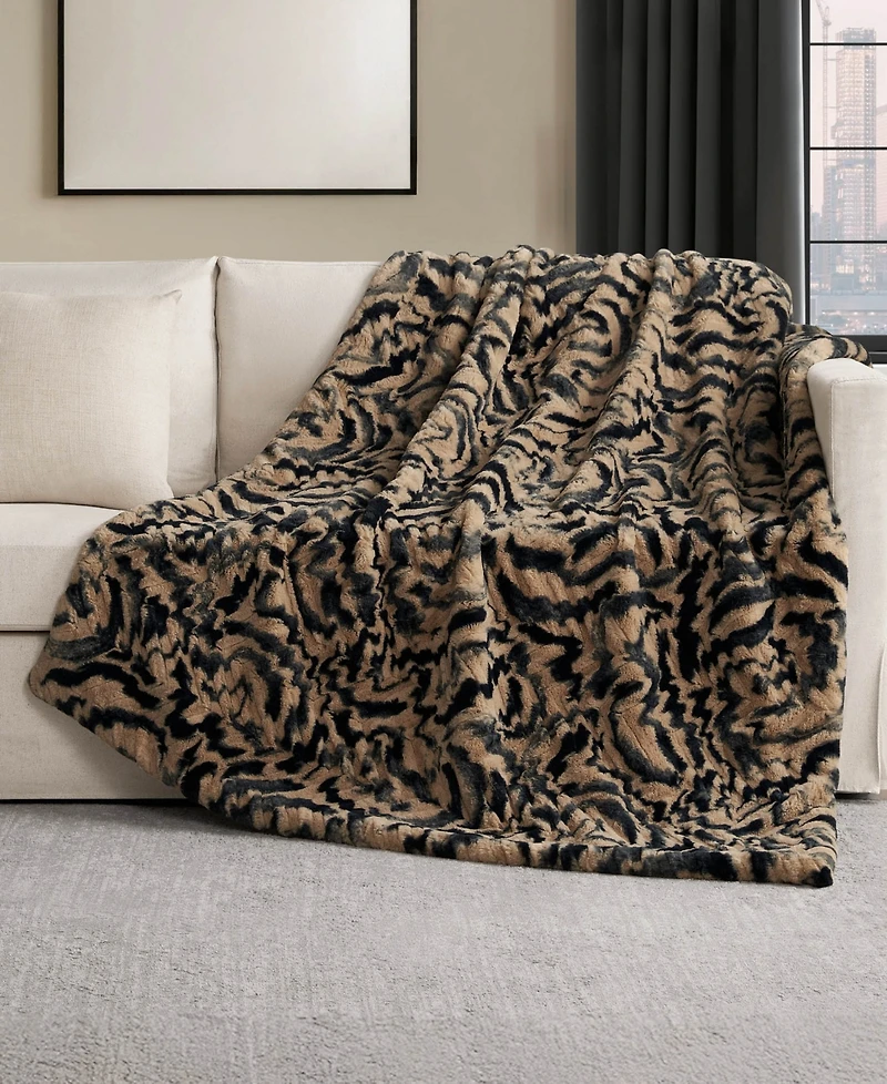 Nine West Evelyn Faux Fur Throw, 50"x70"
