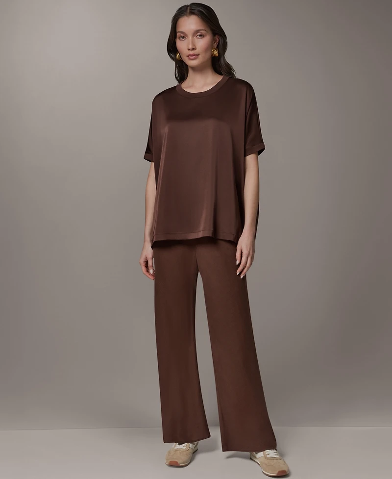 Donna Karan Weekend Women's Crewneck Boxy Blouse