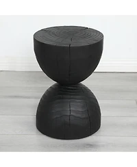 Streamdale Furniture Solid Mango Wood Side End Table, Round Accent Table